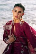 AJR Couture | Dastan Luxury Lawn 25 | Cherry Wine by AJR Couture - Designer Dress - Type: Ladies Clothes - Available at Libayah - 100% Original