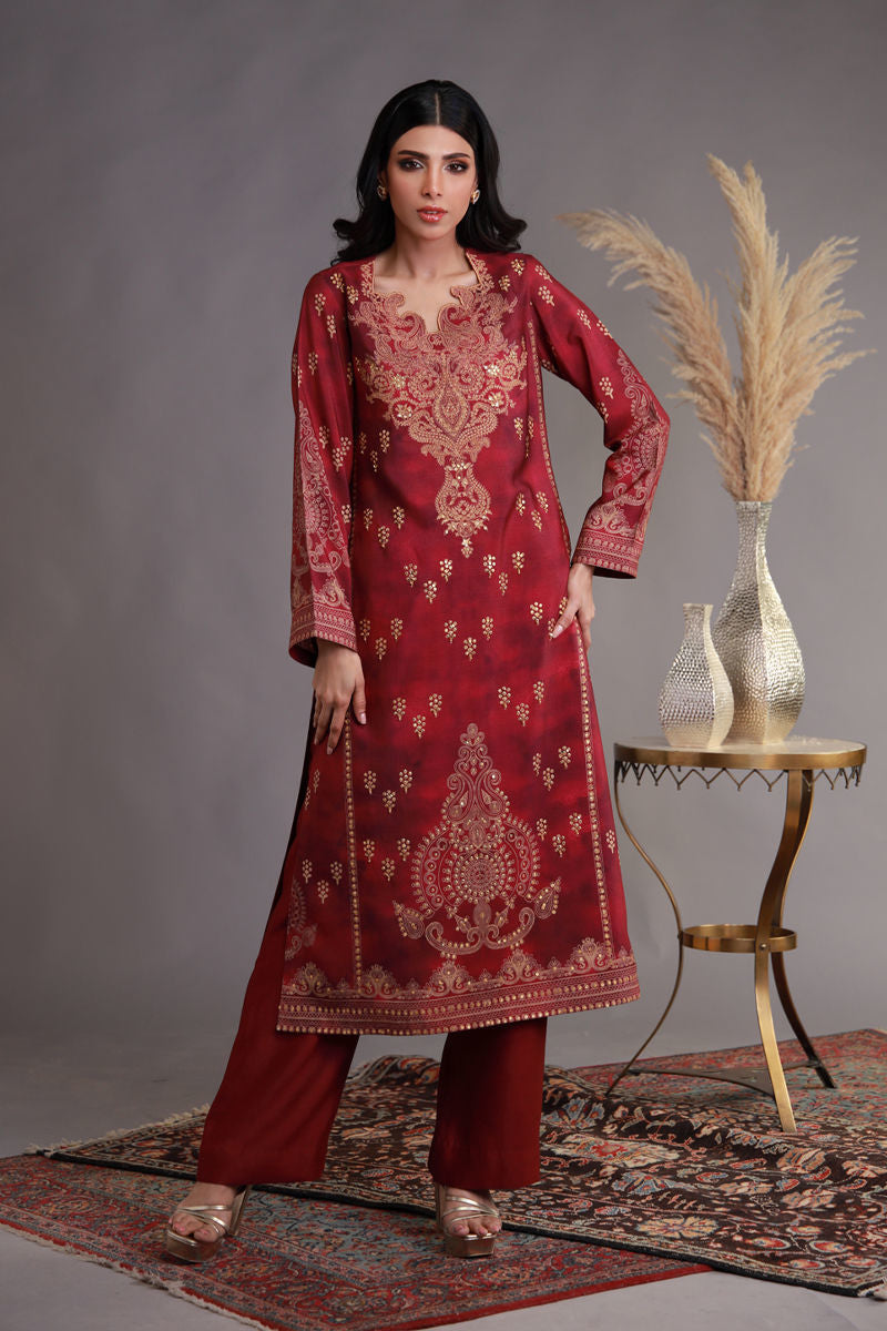 Shamaeel Ansari | Winter Festive 25 | WFE-02 by Shamaeel Ansari - Designer Dress - Type: Ladies Clothes - Available at Libayah - 100% Original