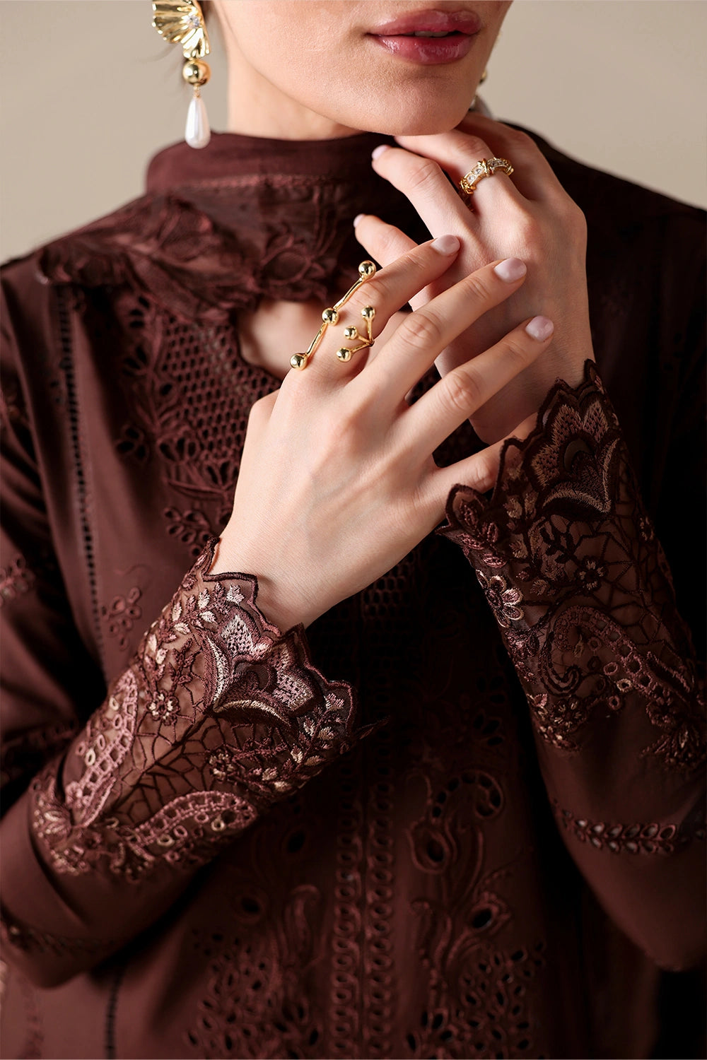 Azure | Luxury Lawn 26 | Cinnamon by Azure - Designer Dress  - Type : Ladies Clothes - Available at Libayah - 100% Original 