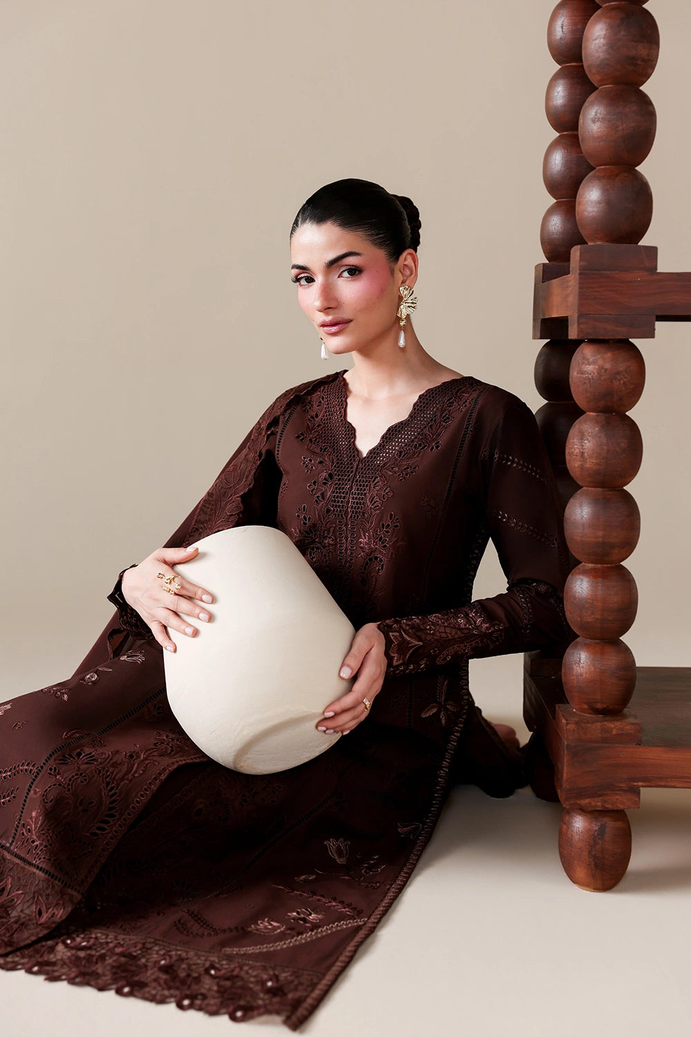 Azure | Luxury Lawn 26 | Cinnamon by Azure - Designer Dress  - Type : Ladies Clothes - Available at Libayah - 100% Original 