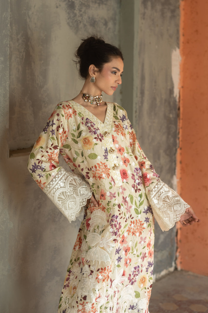 Zainab Chottani | Summer Edition 26 | Citron Kaftan by Zainab Chottani - Designer Dress  - Type : Ladies Clothes - Available at Libayah - 100% Original 