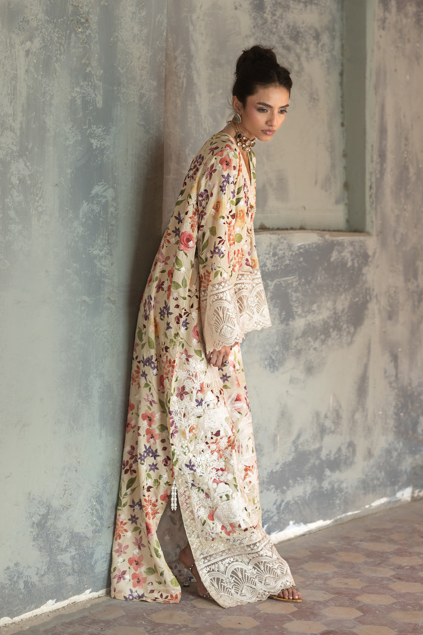 Zainab Chottani | Summer Edition 26 | Citron Kaftan by Zainab Chottani - Designer Dress  - Type : Ladies Clothes - Available at Libayah - 100% Original 