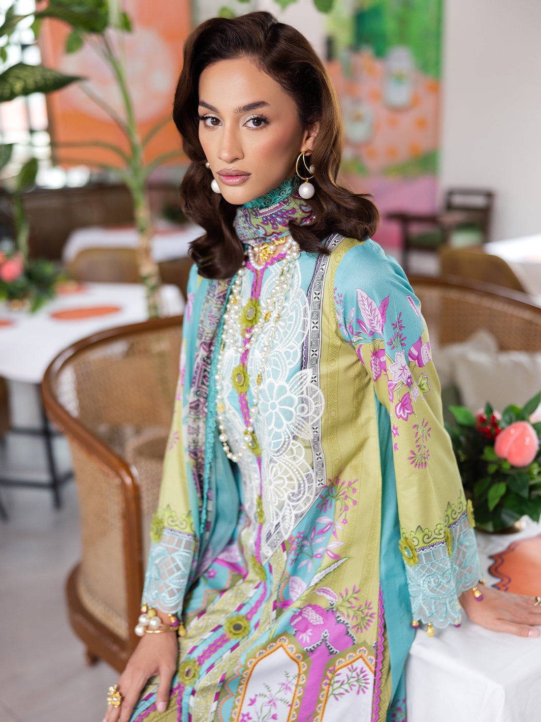 Mahnur | After Hours Luxury Lawn 25 | Citrus Glow by Mahnur - Designer Dress - Type: Ladies Clothes - Available at Libayah - 100% Original