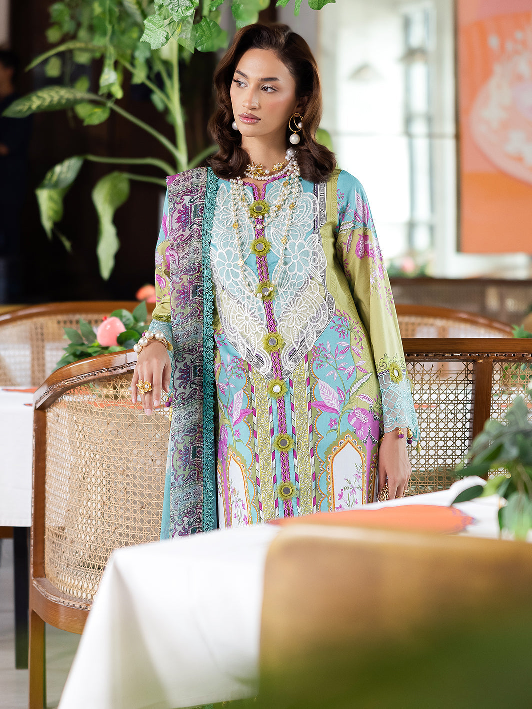 Mahnur | After Hours Luxury Lawn 25 | Citrus Glow by Mahnur - Designer Dress - Type: Ladies Clothes - Available at Libayah - 100% Original