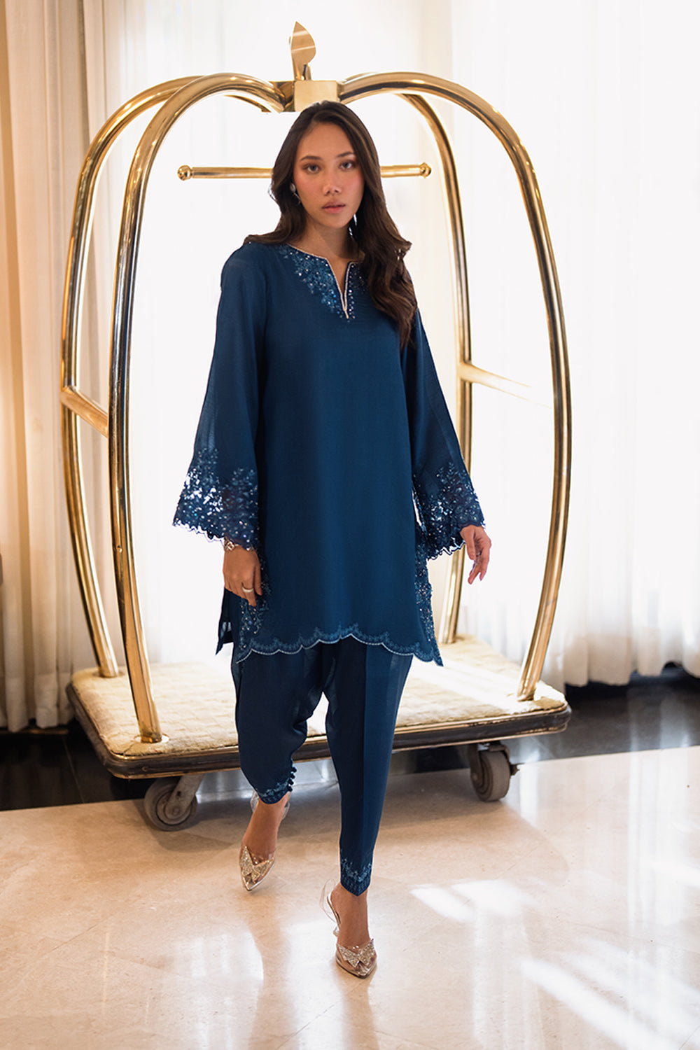 Azure | Diva Formals | Cobalt Glow by Azure - Designer Dress  - Type : Ladies Clothes - Available at Libayah - 100% Original 