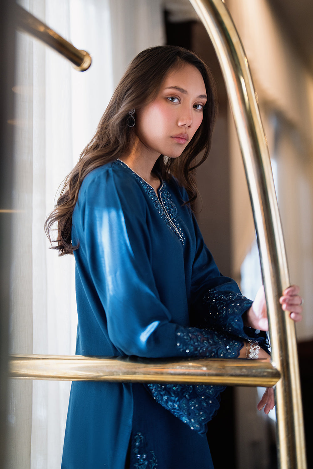 Azure | Diva Formals | Cobalt Glow by Azure - Designer Dress  - Type : Ladies Clothes - Available at Libayah - 100% Original 