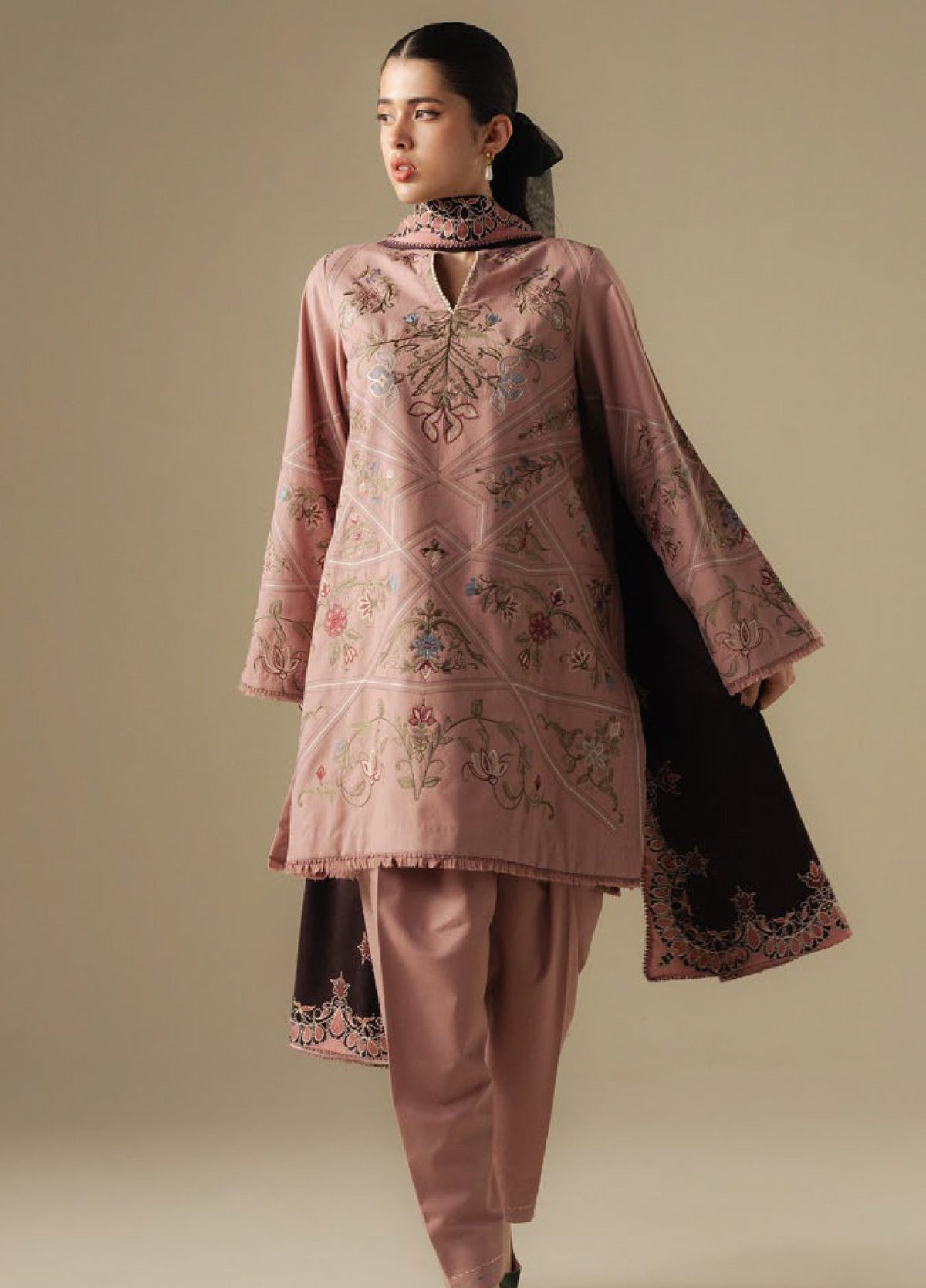 Zara Shahjahan | Coco Winter 25 |Coral-4A by Zara Shahjahan - Designer Dress  - Type : Ladies Clothes - Available at Libayah - 100% Original 