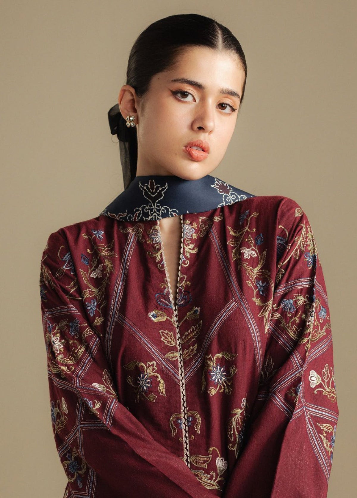 Zara Shahjahan | Coco Winter 25 | Coral-4B by Zara Shahjahan - Designer Dress  - Type : Ladies Clothes - Available at Libayah - 100% Original 