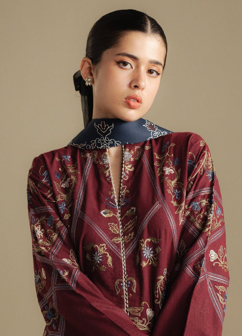 Zara Shahjahan | Coco Winter 25 | Coral-4B by Zara Shahjahan - Designer Dress  - Type : Ladies Clothes - Available at Libayah - 100% Original 