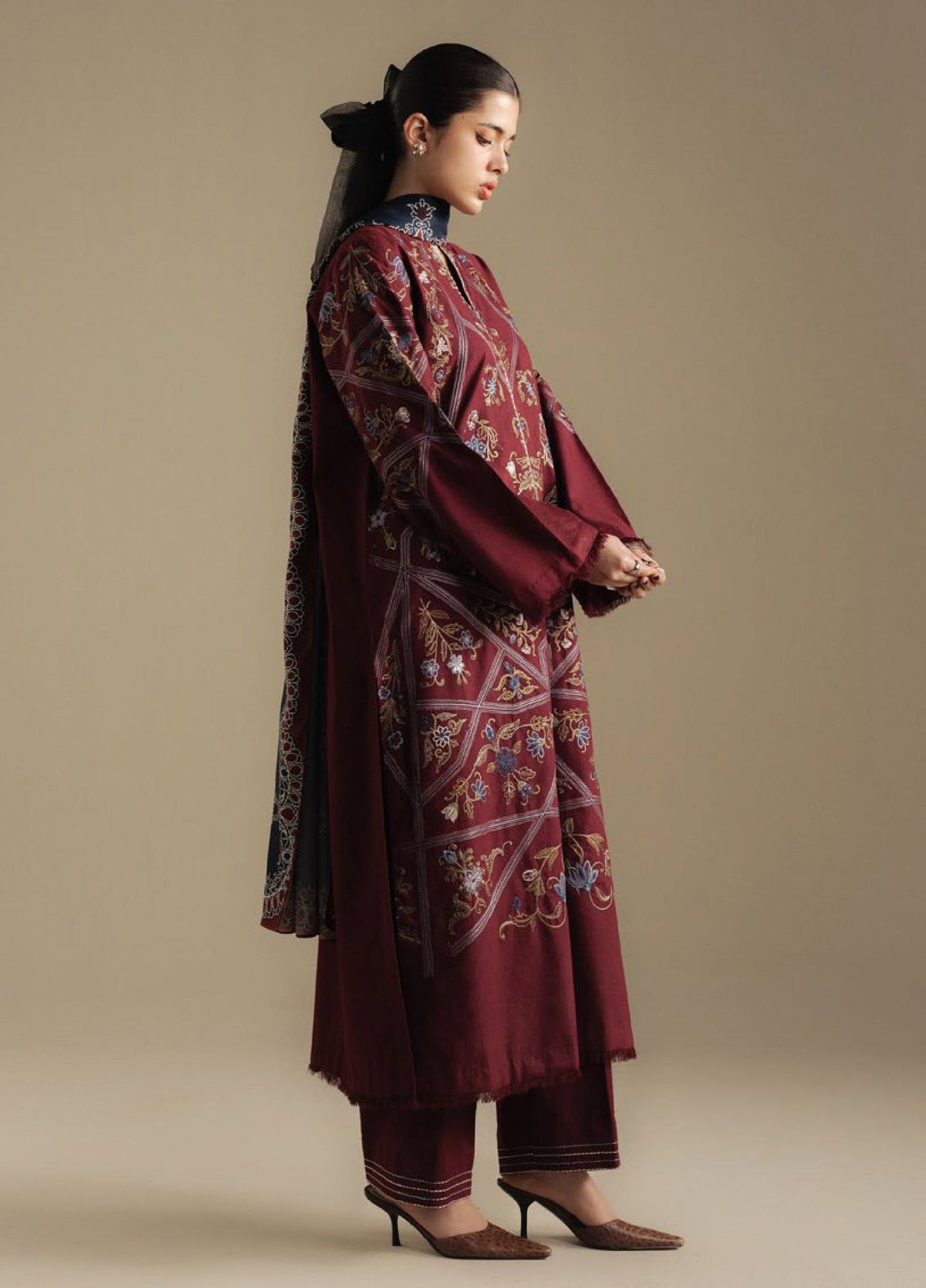 Zara Shahjahan | Coco Winter 25 | Coral-4B by Zara Shahjahan - Designer Dress  - Type : Ladies Clothes - Available at Libayah - 100% Original 