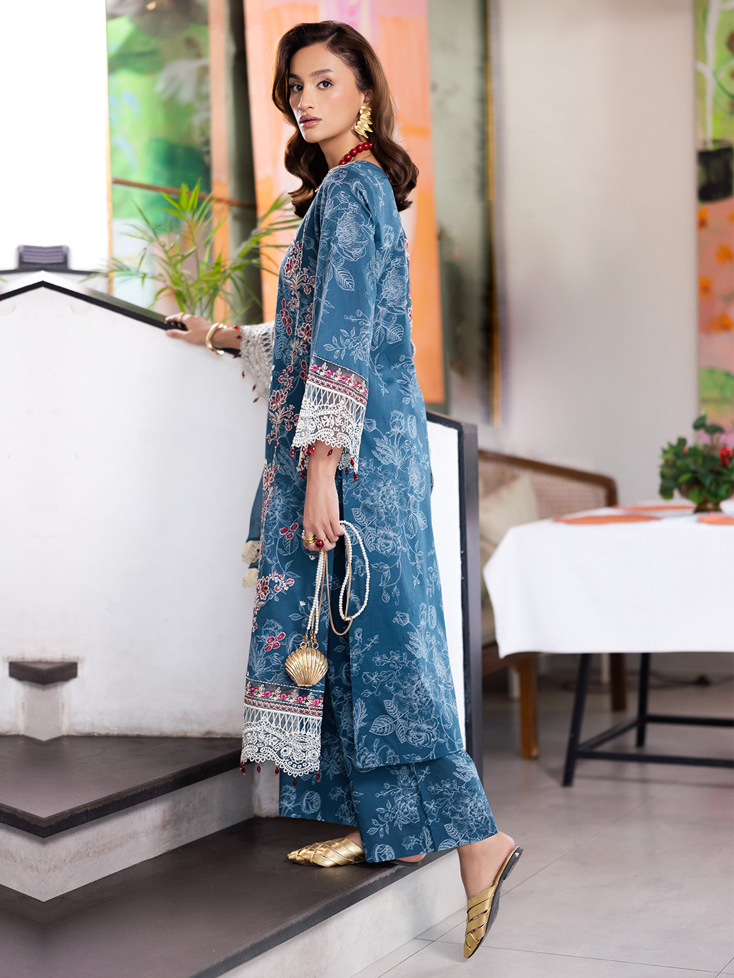 Mahnur | After Hours Luxury Lawn 25 | Confetti Hour by Mahnur - Designer Dress - Type: Ladies Clothes - Available at Libayah - 100% Original