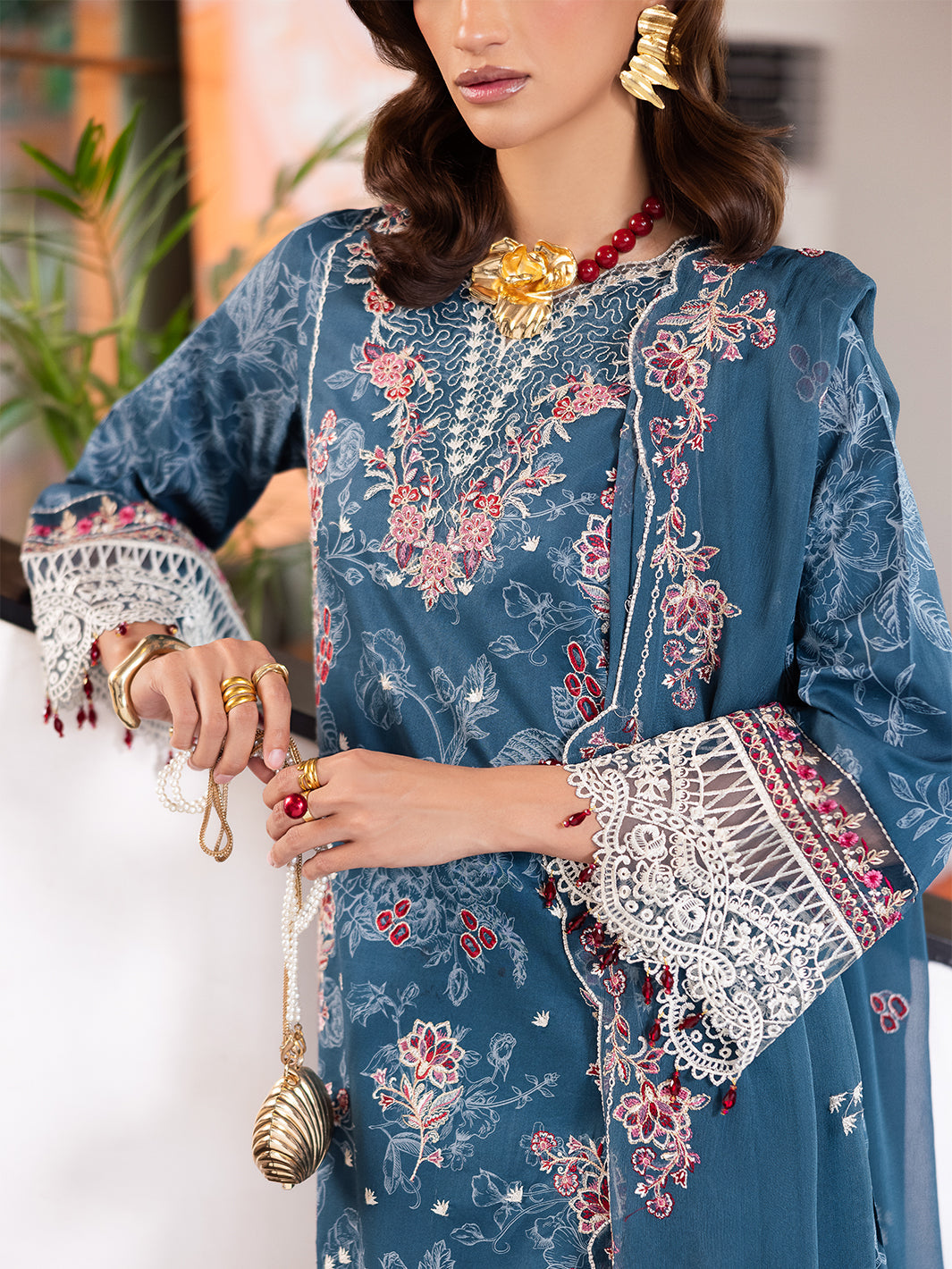 Mahnur | After Hours Luxury Lawn 25 | Confetti Hour by Mahnur - Designer Dress - Type: Ladies Clothes - Available at Libayah - 100% Original