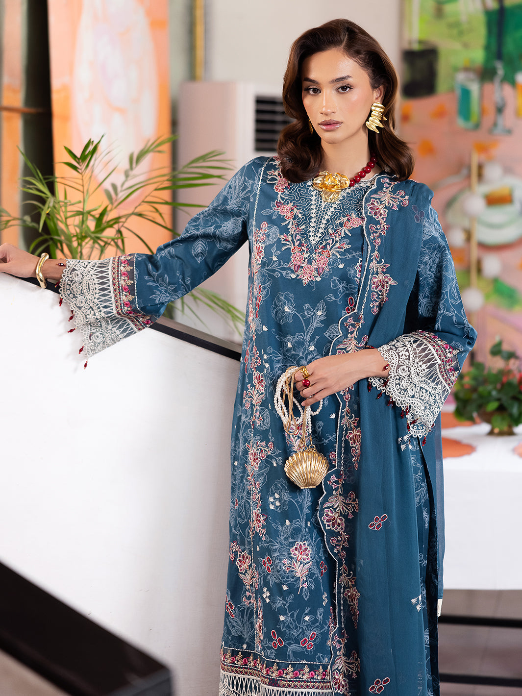 Mahnur | After Hours Luxury Lawn 25 | Confetti Hour by Mahnur - Designer Dress - Type: Ladies Clothes - Available at Libayah - 100% Original