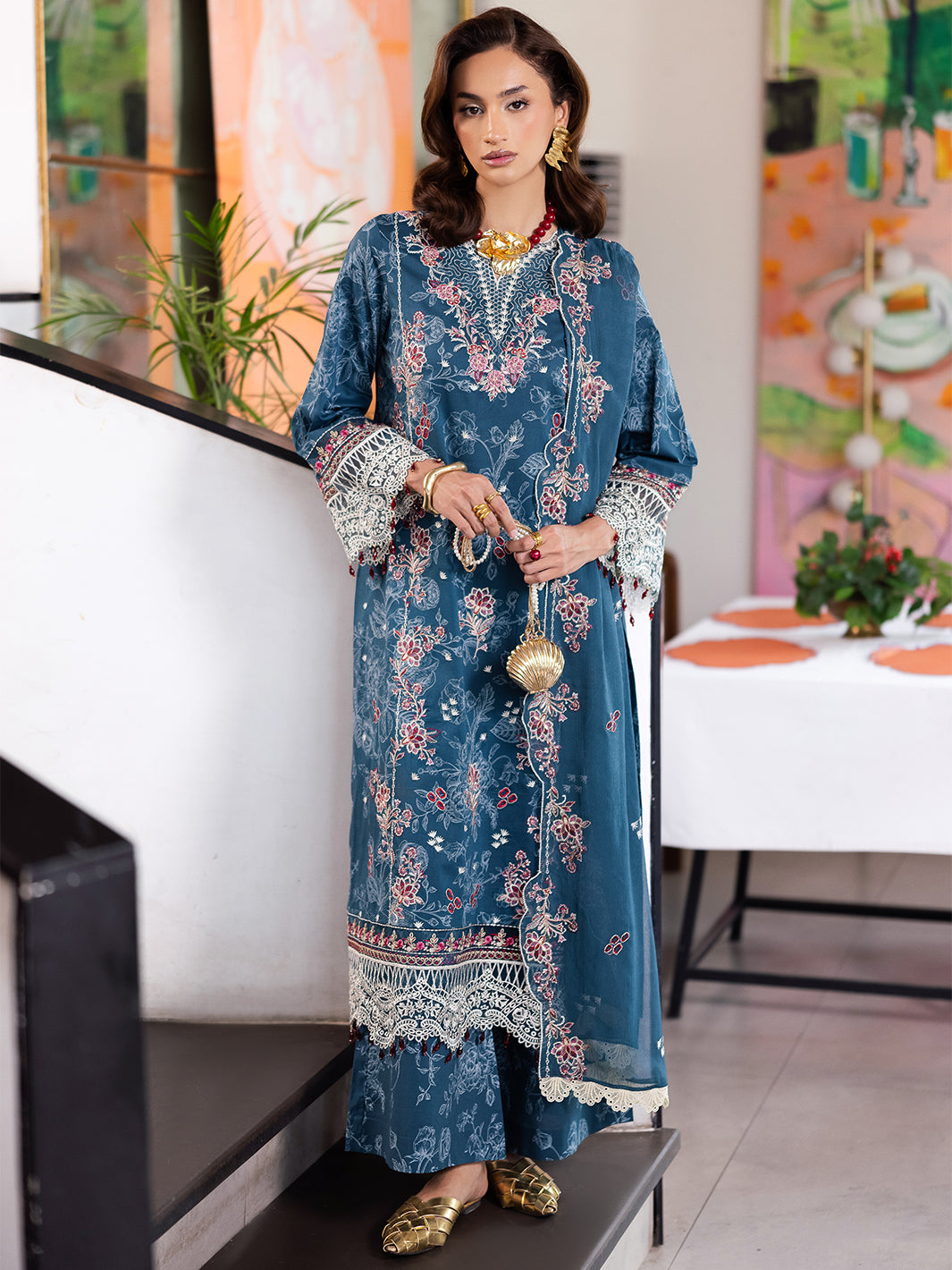 Mahnur | After Hours Luxury Lawn 25 | Confetti Hour by Mahnur - Designer Dress - Type: Ladies Clothes - Available at Libayah - 100% Original
