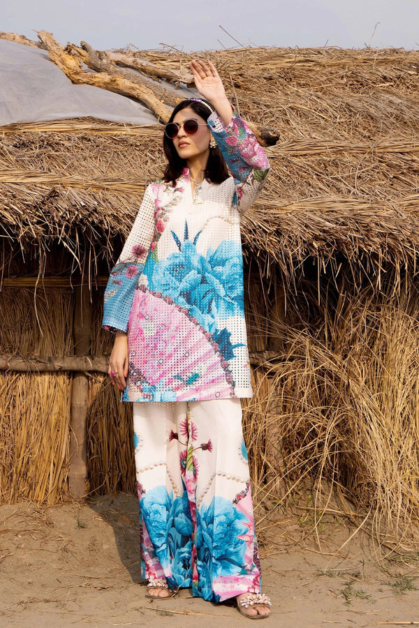 Adans Libas | Embrodiered Co Ord Sets | Camelia 4094 by Adans Libas - Designer Dress  - Type : Ladies Clothes - Available at Libayah - 100% Original 