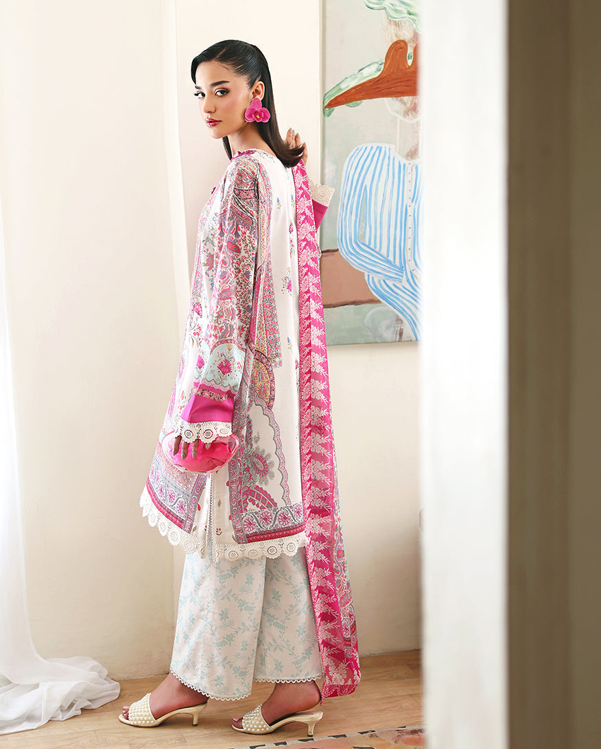 Roheenaz | Eclat Garden Printed Lawn | Coral Hibiscus by Roheenaz - Designer Dress  - Type : Ladies Clothes - Available at Libayah - 100% Original 