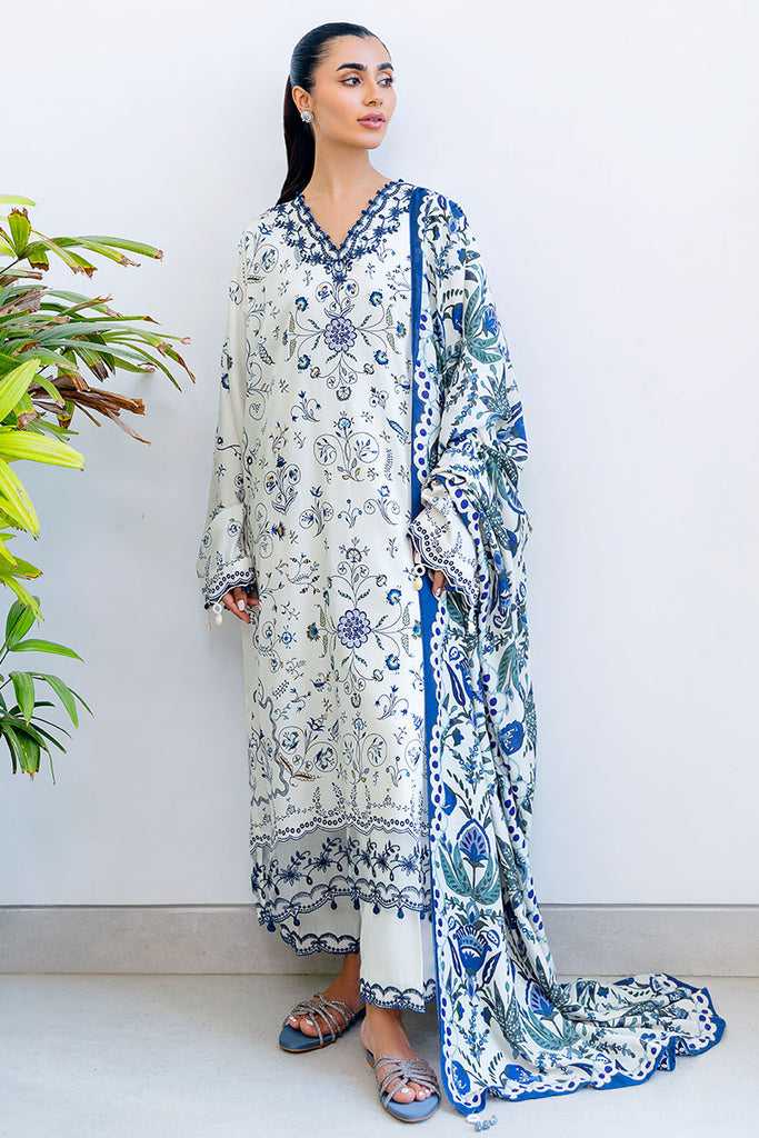 Cross Stitch | Cotton Satin 25 | IVORY ORCHID by Cross Stitch - Designer Dress  - Type : Ladies Clothes - Available at Libayah - 100% Original 