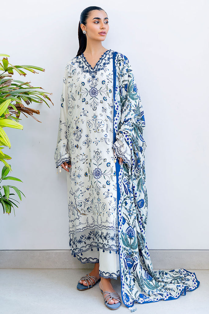 Cross Stitch | Cotton Satin 25 | IVORY ORCHID by Cross Stitch - Designer Dress  - Type : Ladies Clothes - Available at Libayah - 100% Original 