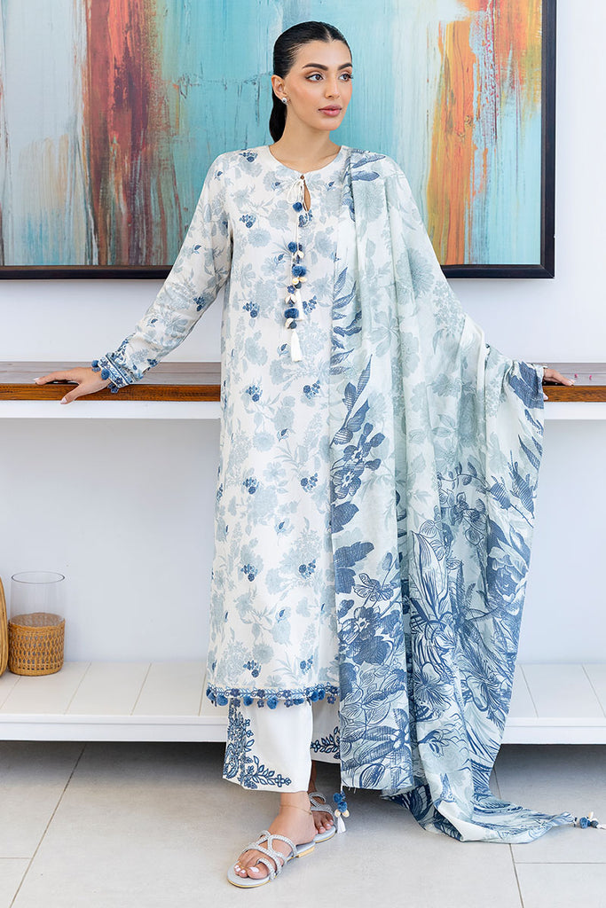 Cross Stitch | Cotton Satin 25 |  WHIMSICAL TEAL by Cross Stitch - Designer Dress  - Type : Ladies Clothes - Available at Libayah - 100% Original 