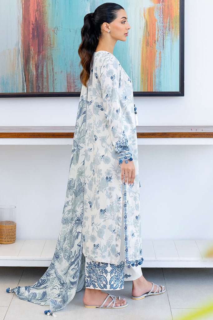 Cross Stitch | Cotton Satin 25 |  WHIMSICAL TEAL by Cross Stitch - Designer Dress  - Type : Ladies Clothes - Available at Libayah - 100% Original 