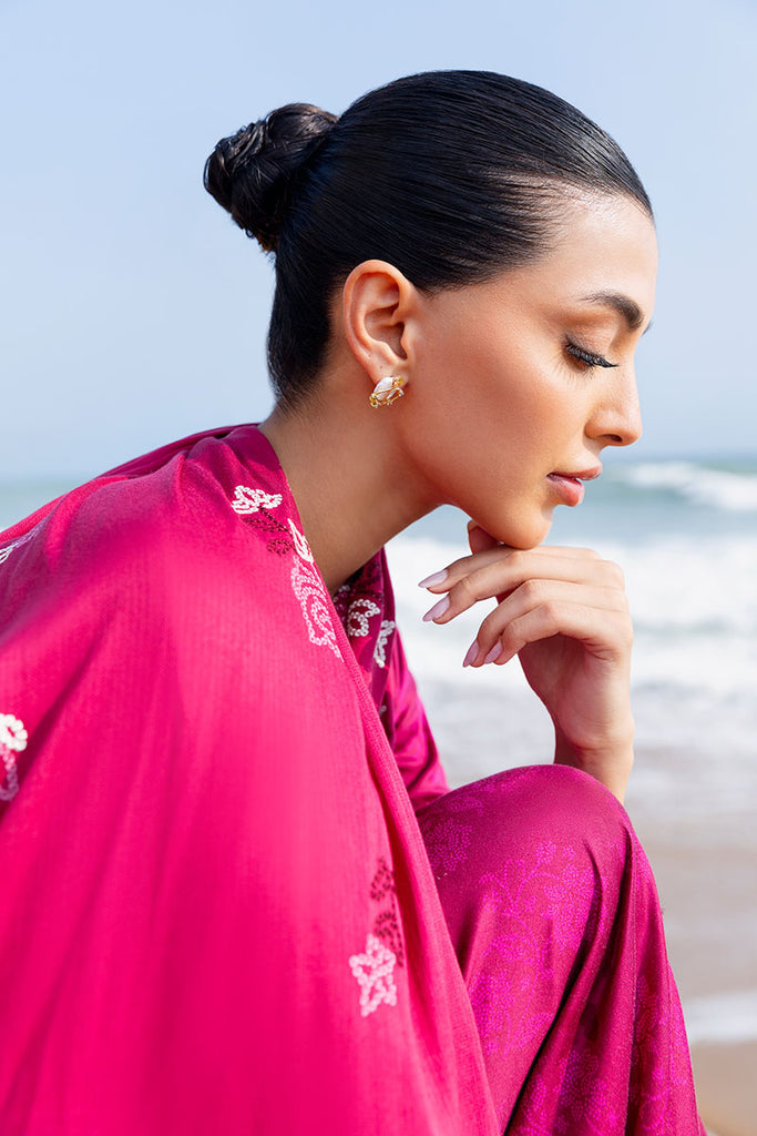 Cross Stitch | Cotton Satin 25 |FLORID ZEAL by Cross Stitch - Designer Dress  - Type : Ladies Clothes - Available at Libayah - 100% Original 