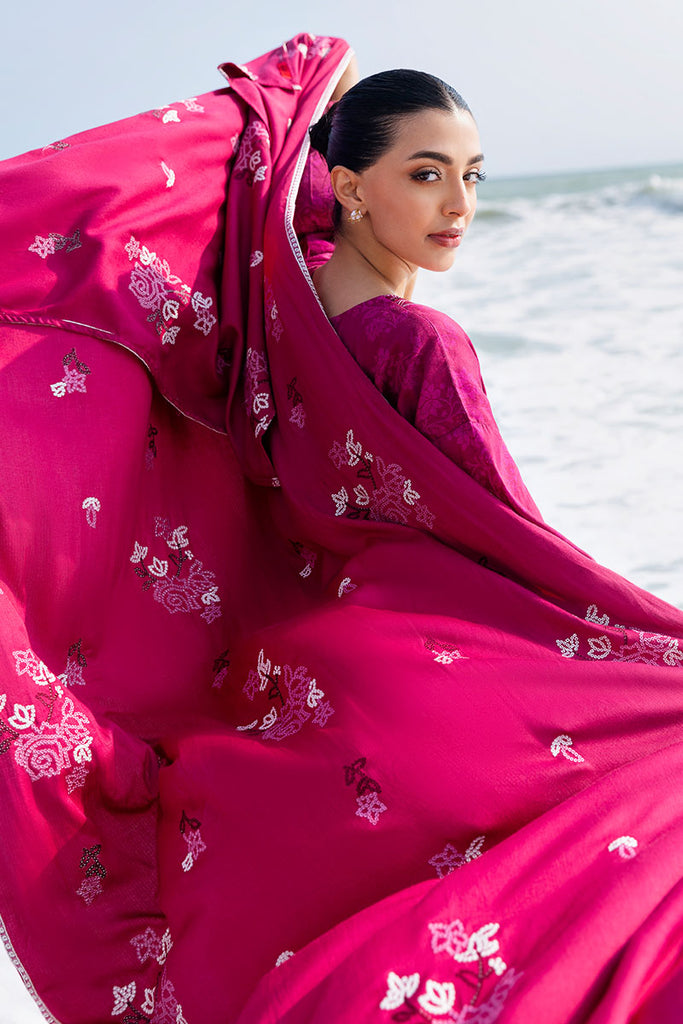 Cross Stitch | Cotton Satin 25 |FLORID ZEAL by Cross Stitch - Designer Dress  - Type : Ladies Clothes - Available at Libayah - 100% Original 