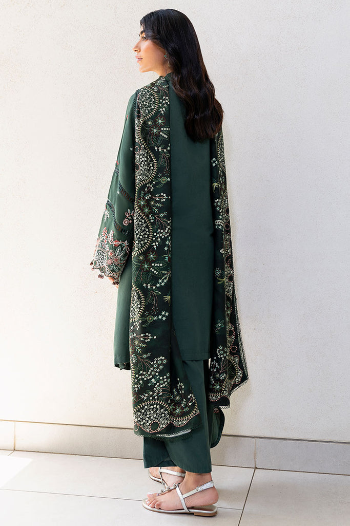 Cross Stitch | Cotton Satin 25 | GREEN ORNATE by Cross Stitch - Designer Dress  - Type : Ladies Clothes - Available at Libayah - 100% Original 
