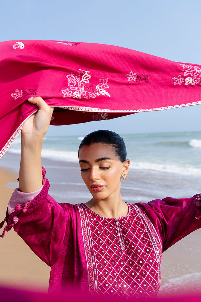 Cross Stitch | Cotton Satin 25 |FLORID ZEAL by Cross Stitch - Designer Dress  - Type : Ladies Clothes - Available at Libayah - 100% Original 