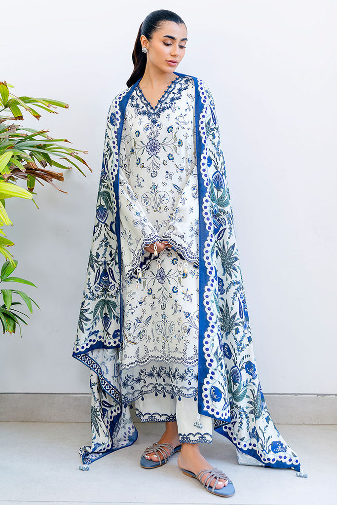 Cross Stitch | Cotton Satin 25 | IVORY ORCHID by Cross Stitch - Designer Dress  - Type : Ladies Clothes - Available at Libayah - 100% Original 