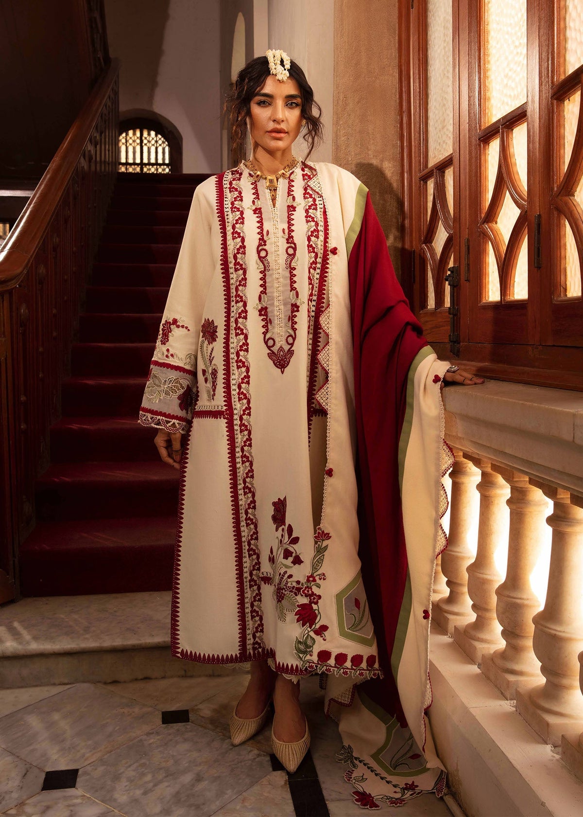 Crimson | Aaleen Winter 24 | Musafir by Crimson - Designer Dress - Type: Ladies Clothes - Available at Libayah - 100% Original
