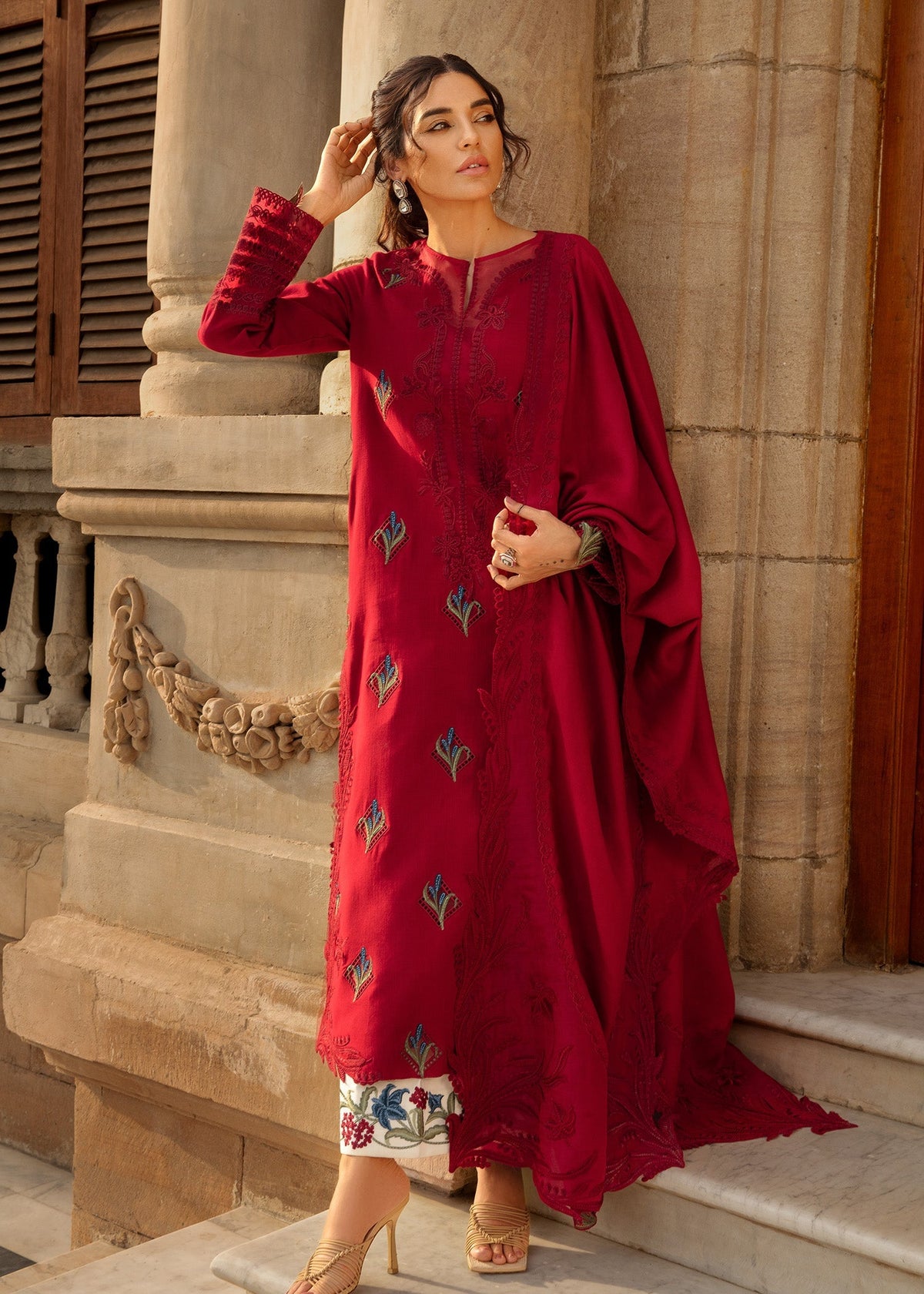 Crimson | Aaleen Winter 24 | Jurao ka Kaam by Crimson - Designer Dress - Type: Ladies Clothes - Available at Libayah - 100% Original