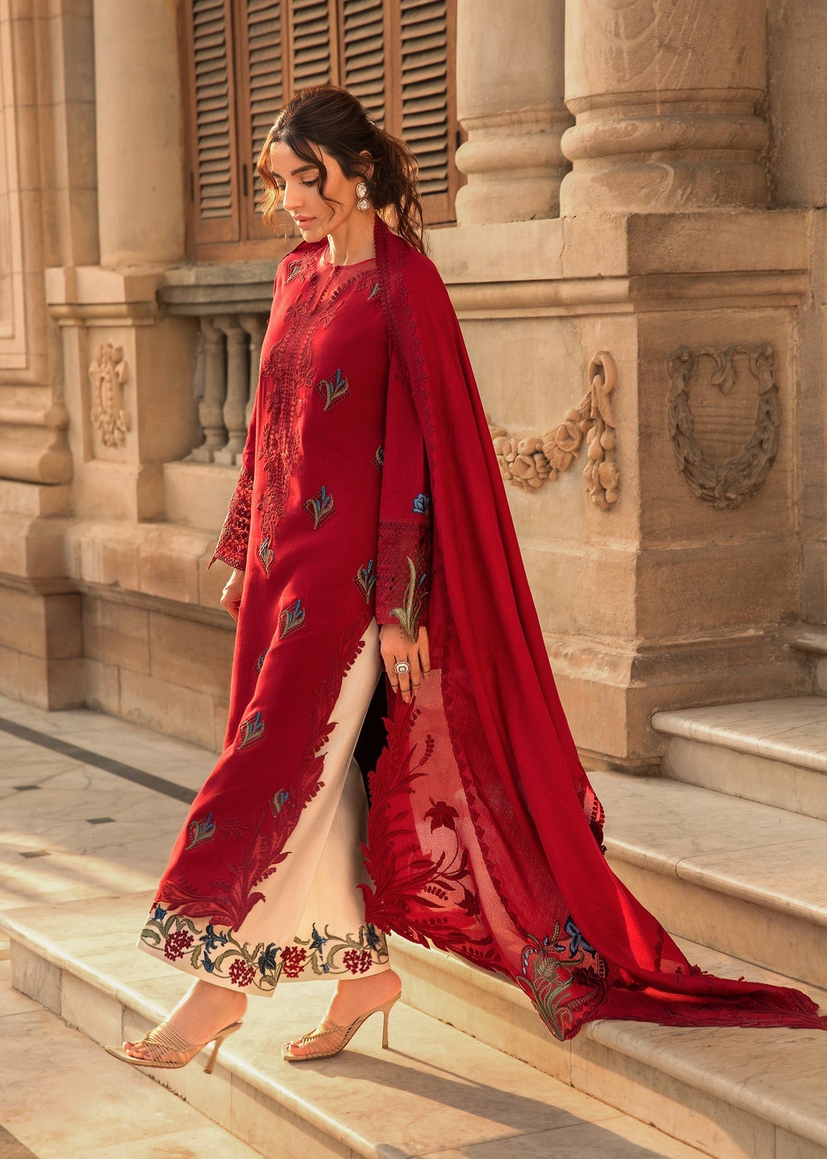 Crimson | Aaleen Winter 24 | Jurao ka Kaam by Crimson - Designer Dress - Type: Ladies Clothes - Available at Libayah - 100% Original