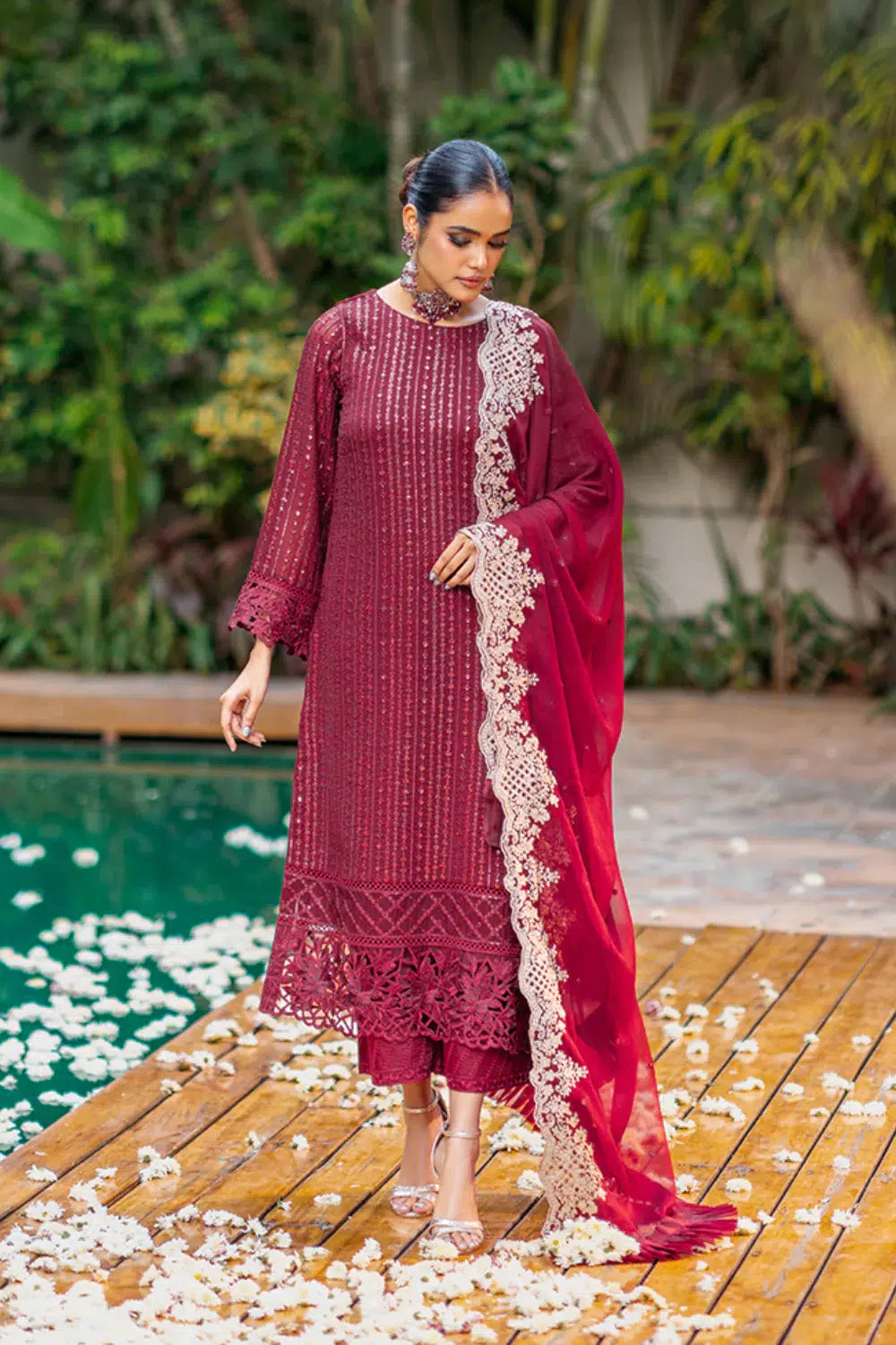 Azure | Embroidered Formals | Crimnson Rush by Azure - Designer Dress - Type: Ladies Clothes - Available at Libayah - 100% Original