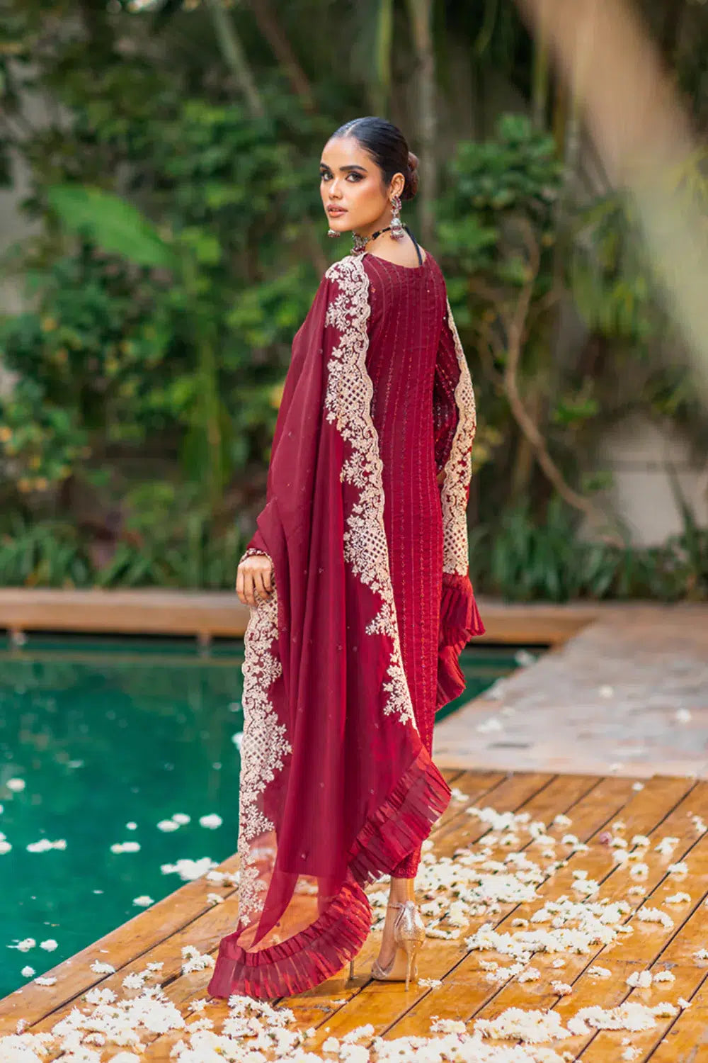 Azure | Embroidered Formals | Crimnson Rush by Azure - Designer Dress - Type: Ladies Clothes - Available at Libayah - 100% Original