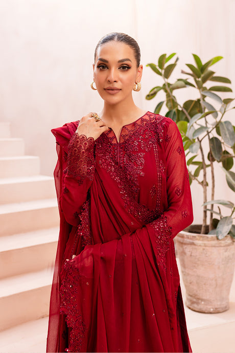 Azure | Ensembles Embroidered Formals | Crimson Glow by Azure - Designer Dress - Type: Ladies Clothes - Available at Libayah - 100% Original