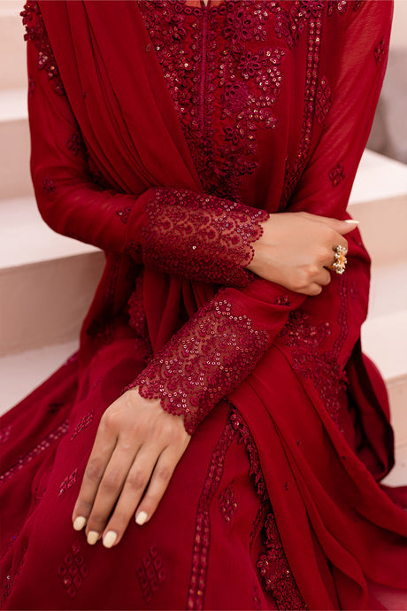 Azure | Ensembles Embroidered Formals | Crimson Glow by Azure - Designer Dress - Type: Ladies Clothes - Available at Libayah - 100% Original