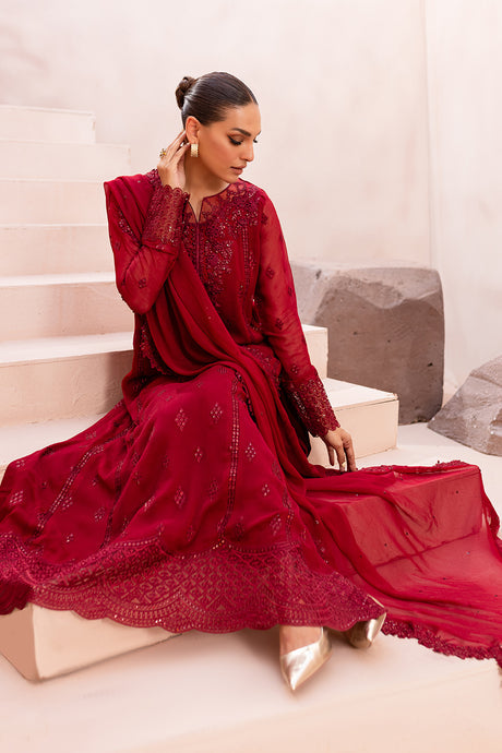 Azure | Ensembles Embroidered Formals | Crimson Glow by Azure - Designer Dress - Type: Ladies Clothes - Available at Libayah - 100% Original