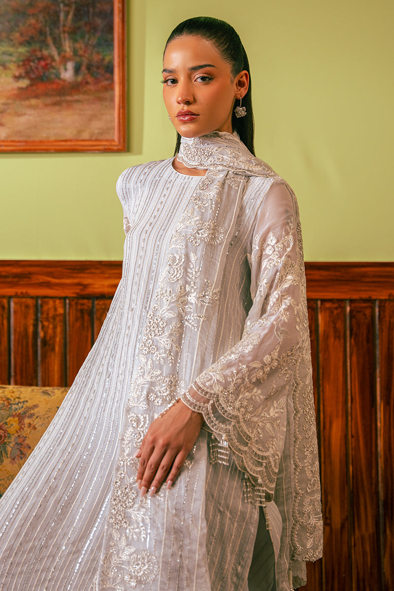 Cross Stitch | Luxe Atelier 24 | MUTED BLUE by Cross Stitch - Designer Dress - Type: Luxury - Available at Libayah - 100% Original