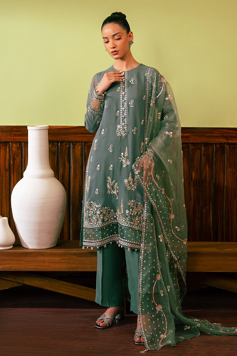 Cross Stitch | Luxe Atelier 24 | FERN GREEN by Cross Stitch - Designer Dress - Type: Luxury - Available at Libayah - 100% Original