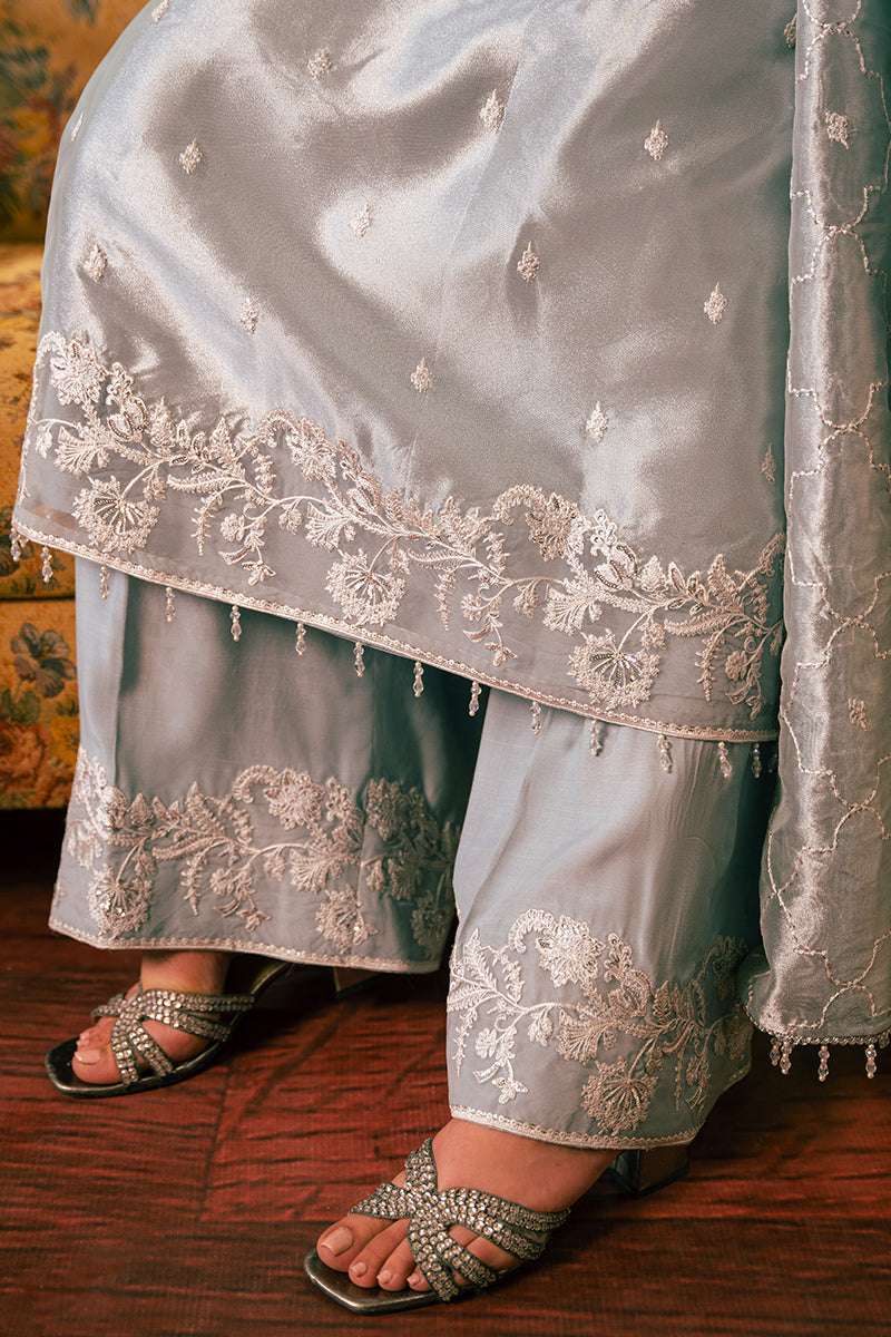 Cross Stitch | Luxe Atelier 24 | HAZY BLUE by Cross Stitch - Designer Dress - Type: Luxury - Available at Libayah - 100% Original