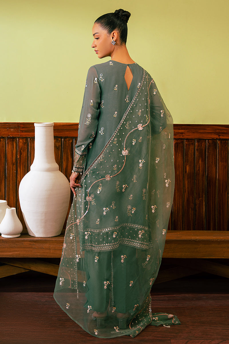 Cross Stitch | Luxe Atelier 24 | FERN GREEN by Cross Stitch - Designer Dress - Type: Luxury - Available at Libayah - 100% Original