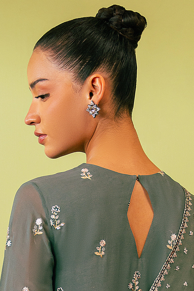 Cross Stitch | Luxe Atelier 24 | FERN GREEN by Cross Stitch - Designer Dress - Type: Luxury - Available at Libayah - 100% Original