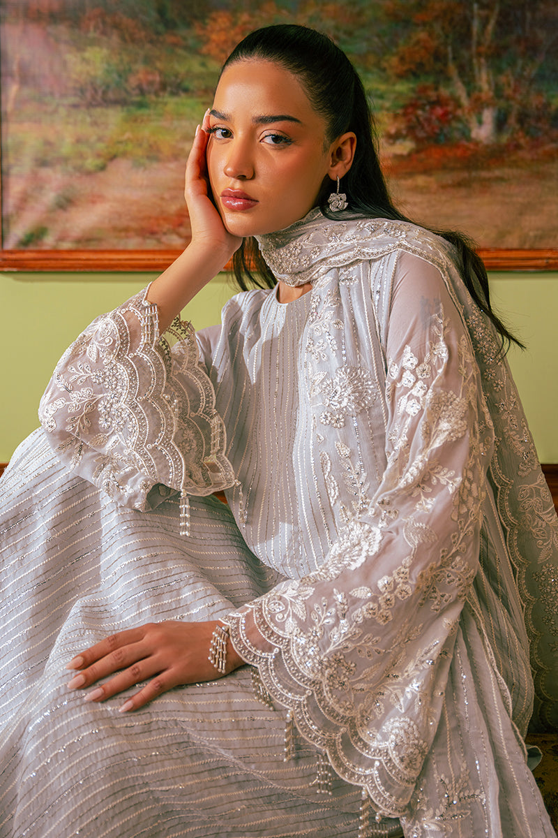 Cross Stitch | Luxe Atelier 24 | MUTED BLUE by Cross Stitch - Designer Dress - Type: Luxury - Available at Libayah - 100% Original