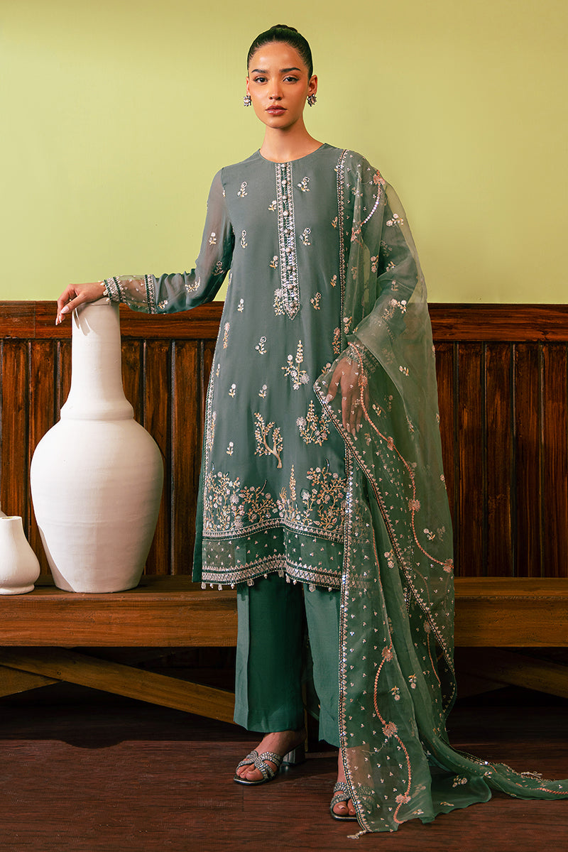Cross Stitch | Luxe Atelier 24 | FERN GREEN by Cross Stitch - Designer Dress - Type: Luxury - Available at Libayah - 100% Original