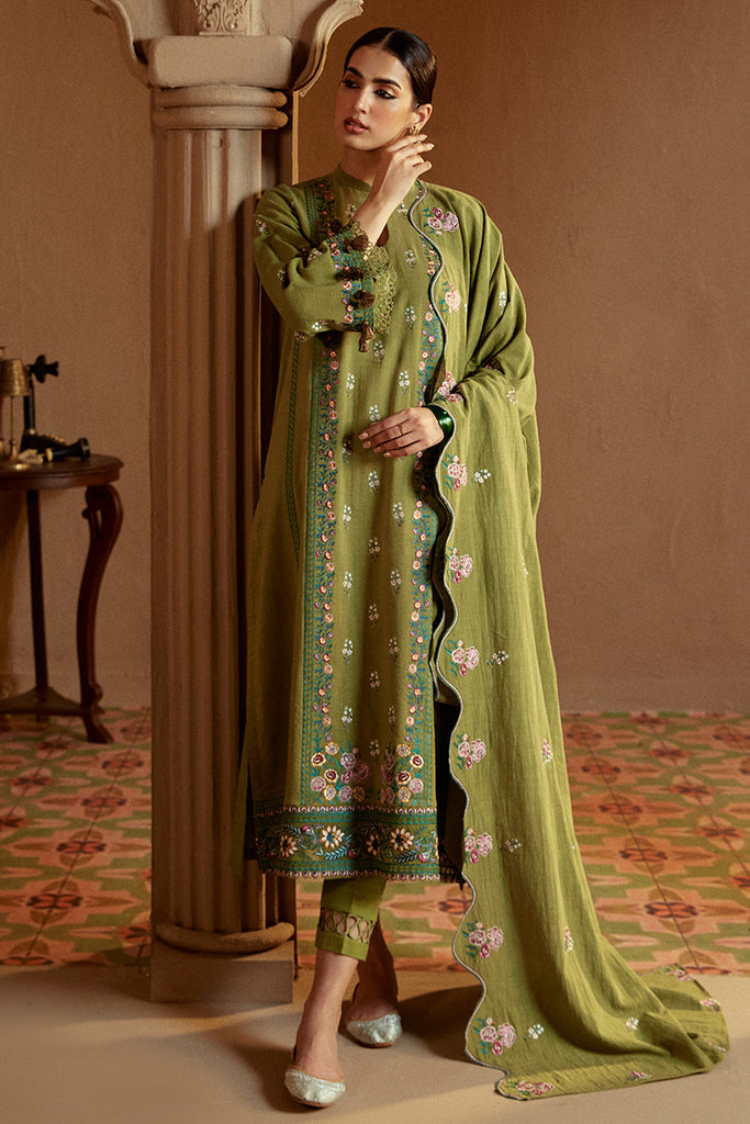 Cross Stitch | Winter Collection 24 |  GREEN OASIS by Cross Stitch - Designer Dress - Type: Ladies Clothes - Available at Libayah - 100% Original