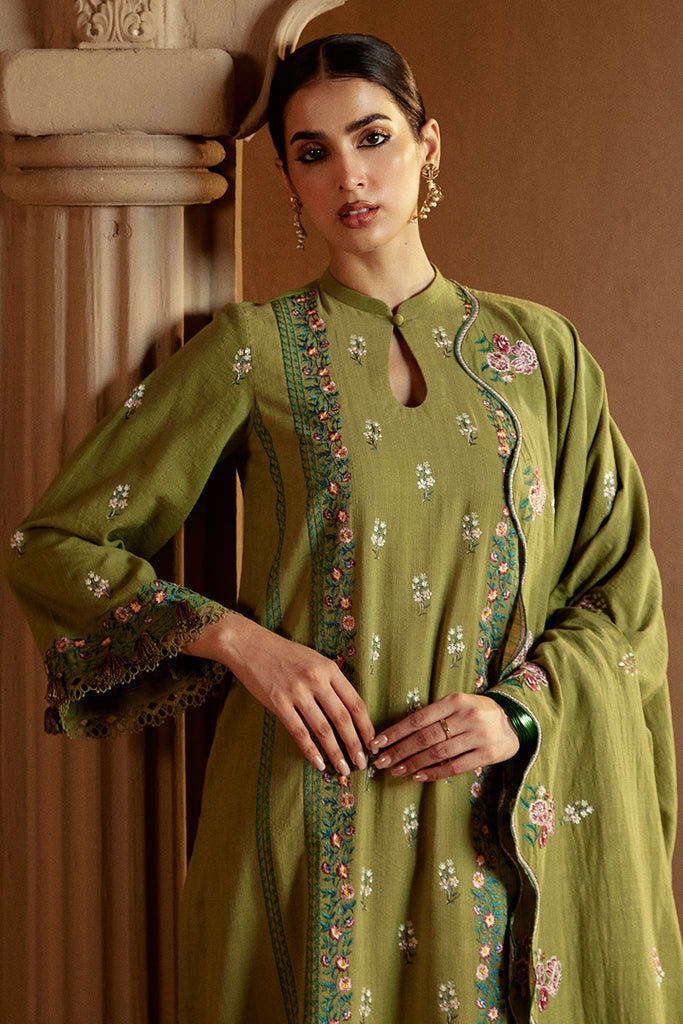 Cross Stitch | Winter Collection 24 |  GREEN OASIS by Cross Stitch - Designer Dress - Type: Ladies Clothes - Available at Libayah - 100% Original