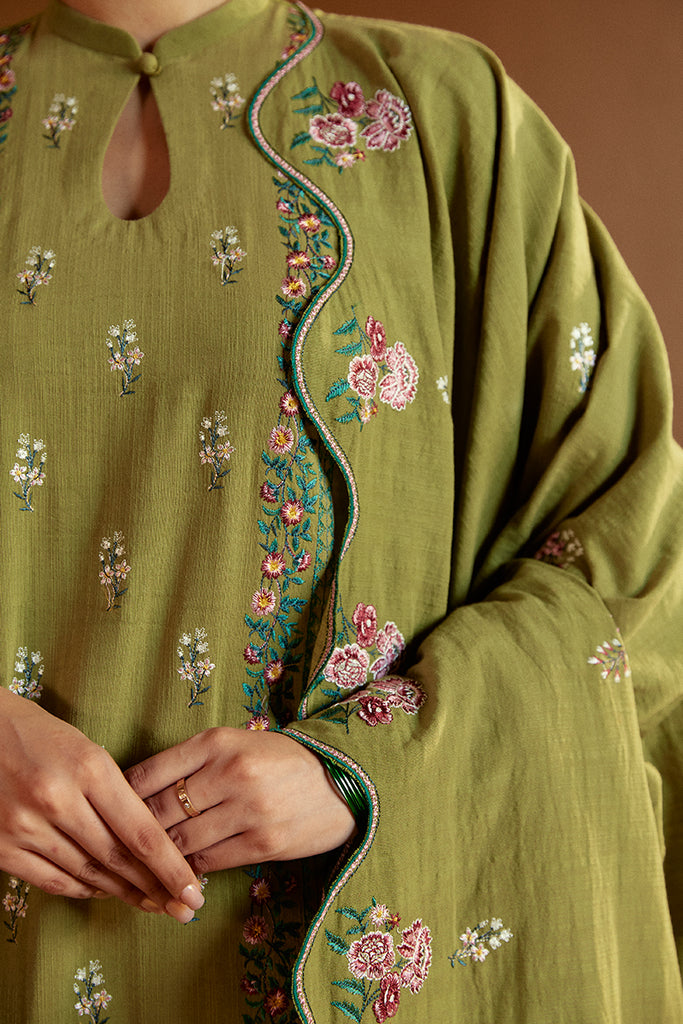 Cross Stitch | Winter Collection 24 |  GREEN OASIS by Cross Stitch - Designer Dress - Type: Ladies Clothes - Available at Libayah - 100% Original