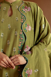 Cross Stitch | Winter Collection 24 |  GREEN OASIS by Cross Stitch - Designer Dress - Type: Ladies Clothes - Available at Libayah - 100% Original