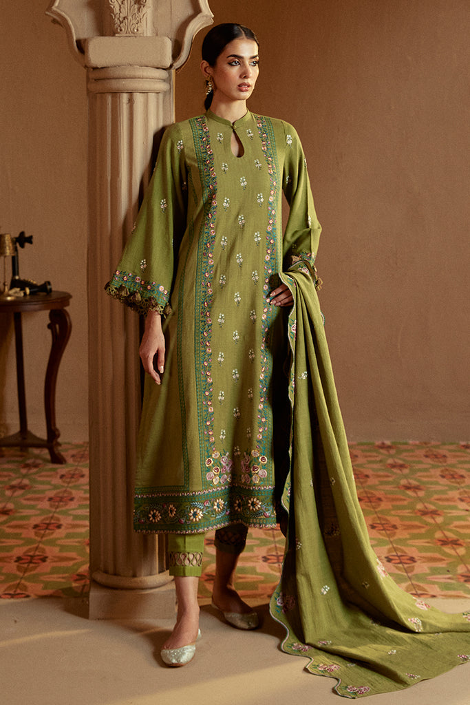 Cross Stitch | Winter Collection 24 |  GREEN OASIS by Cross Stitch - Designer Dress - Type: Ladies Clothes - Available at Libayah - 100% Original