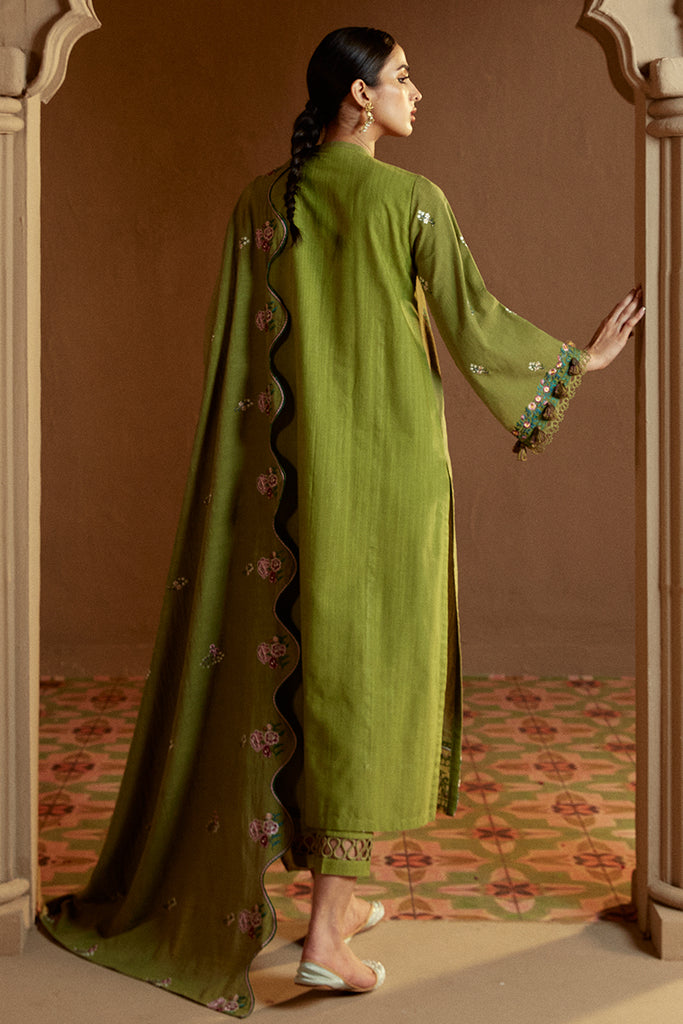 Cross Stitch | Winter Collection 24 |  GREEN OASIS by Cross Stitch - Designer Dress - Type: Ladies Clothes - Available at Libayah - 100% Original